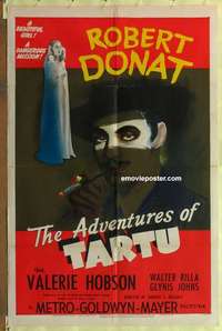 b046 ADVENTURES OF TARTU style D one-sheet movie poster '43 Robert Donat