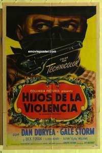 b055 AL JENNINGS OF OKLAHOMA Spanish/U.S. one-sheet movie poster '50 close up!