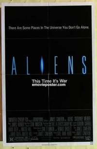 b068 ALIENS one-sheet movie poster '86 James Cameron, Sigourney Weaver