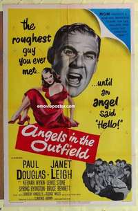 b094 ANGELS IN THE OUTFIELD one-sheet movie poster '51 Leigh, baseball!