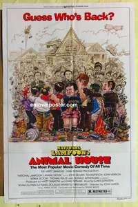 b097 ANIMAL HOUSE one-sheet movie poster R79 John Belushi, Landis classic!
