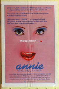 b100 ANNIE one-sheet movie poster '76 super sexy Annie Belle!