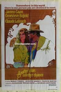 b102 ANOTHER MAN ANOTHER CHANCE one-sheet movie poster '77 James Caan