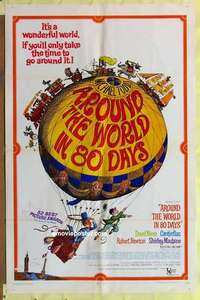 b111 AROUND THE WORLD IN 80 DAYS one-sheet movie poster R68 all-stars!