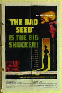 b143 BAD SEED one-sheet movie poster '56 really bad terrifying little girl!