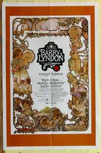 b156 BARRY LYNDON one-sheet movie poster '75 Kubrick, Ryan O'Neal