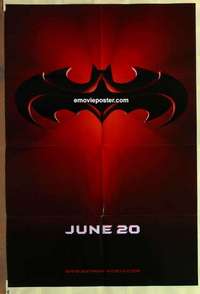 b159 BATMAN & ROBIN DS 1sh '97 Clooney, O'Donnell, cool image of bat symbol