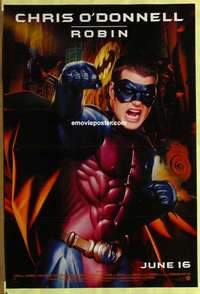 b160 BATMAN FOREVER advance one-sheet movie poster '95 Chris O'Donnell
