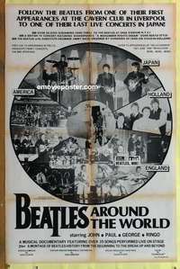 b178 BEATLES AROUND THE WORLD one-sheet movie poster c70 Lennon, McCartney