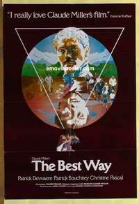 b203 BEST WAY one-sheet movie poster '76 Claude Miller, Patrick Dewaere