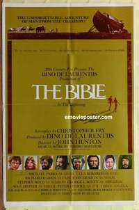 b209 BIBLE #2 one-sheet movie poster '67 John Huston, Dino De Laurentiis