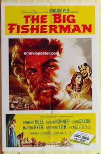 b214 BIG FISHERMAN one-sheet movie poster '59 Howard Keel, Kohner, Saxon