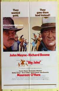 b217 BIG JAKE style A one-sheet movie poster '71 John Wayne, Richard Boone