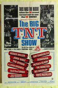 b224 BIG TNT SHOW one-sheet movie poster '66 all-star rock 'n' roll!