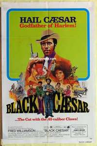 b236 BLACK CAESAR one-sheet movie poster '73 Godfather of Harlem!