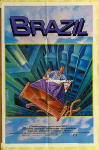 b284 BRAZIL int'l one-sheet movie poster '85 Terry Gilliam, De Niro
