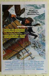 b287 BREAKHEART PASS style B one-sheet movie poster '76 Charles Bronson