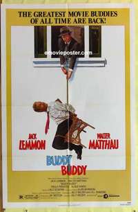 b305 BUDDY BUDDY one-sheet movie poster '81 Jack Lemmon, Walter Matthau
