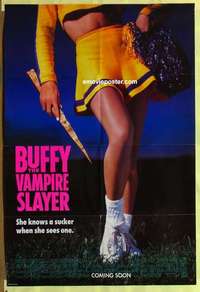b307 BUFFY THE VAMPIRE SLAYER advance one-sheet movie poster '92 Swanson