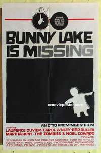 b311 BUNNY LAKE IS MISSING one-sheet movie poster '65 cool Saul Bass art!