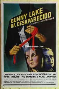 b312 BUNNY LAKE IS MISSING Spanish/U.S. one-sheet movie poster '65 different!