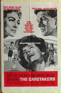 b341 CARETAKERS one-sheet movie poster '63 Stack, Bergen, Joan Crawford