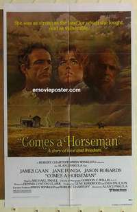 b416 COMES A HORSEMAN one-sheet movie poster '78 James Caan, Jane Fonda