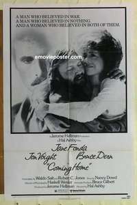 b418 COMING HOME one-sheet movie poster '78 Jane Fonda, Jon Voight