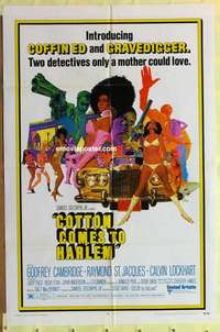b437 COTTON COMES TO HARLEM one-sheet movie poster '70 Godfrey Cambridge