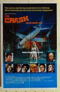 b449 CRASH OF FLIGHT 401 one-sheet movie poster '78 William Shatner