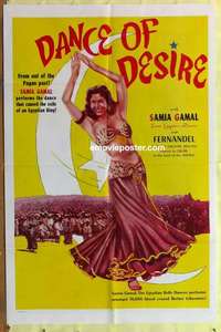 b469 ALI BABA & THE FORTY THIEVES 1sh R60 sexy belly dancer Samia Gamal Dance of Desire!