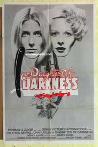 b483 DAUGHTERS OF DARKNESS one-sheet movie poster '71 vampires!