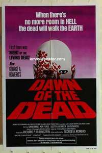 b488 DAWN OF THE DEAD one-sheet movie poster '79 George Romero original!
