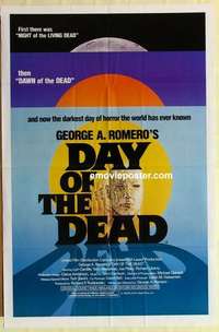 b489 DAY OF THE DEAD one-sheet movie poster '85 George Romero sequel!
