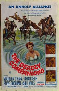 b503 DEADLY COMPANIONS one-sheet movie poster '61 Sam Peckinpah