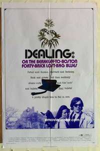 b504 DEALING one-sheet movie poster '72 marijuana, drug smuggling!
