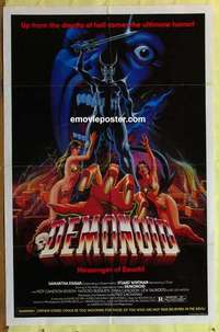 b516 DEMONOID one-sheet movie poster '81 Samantha Eggar, messenger of death!