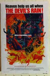 b529 DEVIL'S RAIN one-sheet movie poster '75 Ernest Borgnine, Shatner