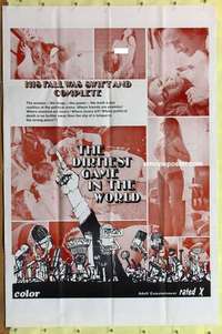 b539 DIRTIEST GAME IN THE WORLD one-sheet movie poster '70 sex scandal!