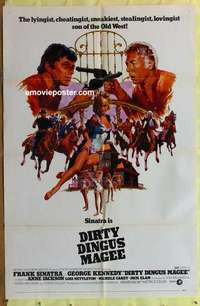 b540 DIRTY DINGUS MAGEE style B one-sheet movie poster '70 Frank Sinatra