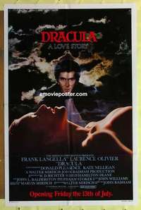 b569 DRACULA advance one-sheet movie poster '79 Frank Langella, Laurence Olivier