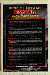 b568 DRACULA one-sheet movie poster '79 Frank Langella, vampire facts!