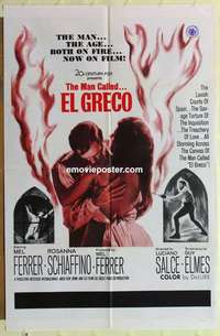 b591 EL GRECO one-sheet movie poster '65 Mel Ferrer, Rosanna Schiaffino