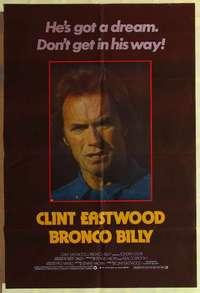 b300 BRONCO BILLY English one-sheet movie poster '80 Clint Eastwood