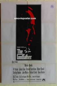 b770 GODFATHER English one-sheet movie poster '72 Francis Ford Coppola