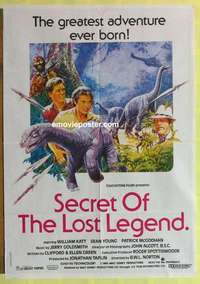 b131 BABY English one-sheet movie poster '85 cool dinosaur adventure!