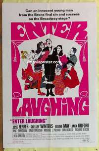 b611 ENTER LAUGHING int'l one-sheet movie poster '67 different McDaniel art!