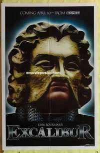 b627 EXCALIBUR teaser one-sheet movie poster '81 John Boorman, cool image!