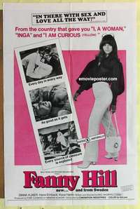 b643 FANNY HILL one-sheet movie poster '68 Swedish sex!