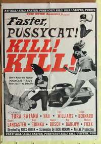 b649 FASTER PUSSYCAT KILL KILL style B one-sheet movie poster '65 Meyer